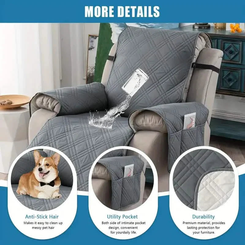 Non Slip Recliner Chair Cover, Washable Reclining Chair/Furniture Protector DailySale