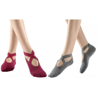 Non Slip Socks with Grips for Women Yoga Ballet Pilates Barre Dance DailySale
