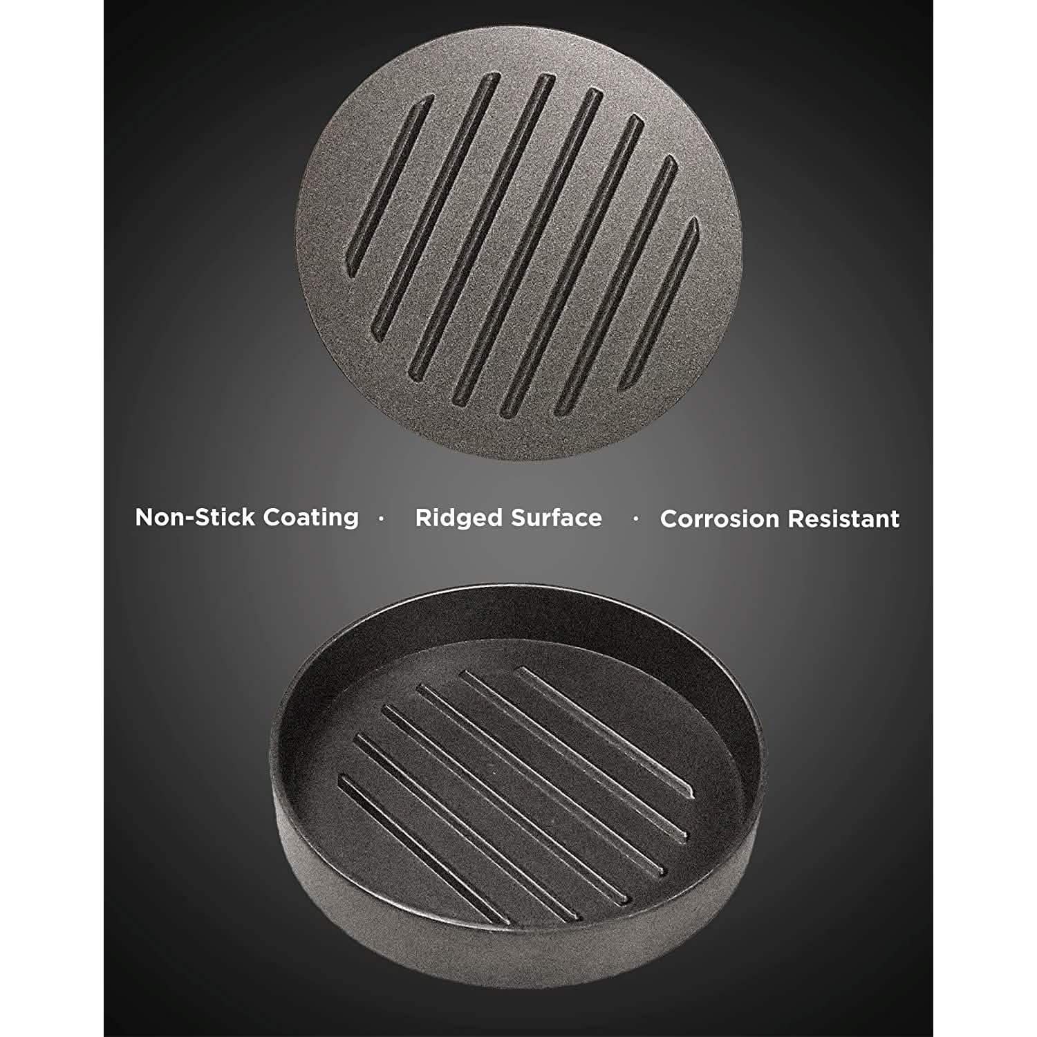 Non-Stick Aluminum Hamburger Press Patty Maker BBQ Burger Mold “Dad Grill Boss” DailySale
