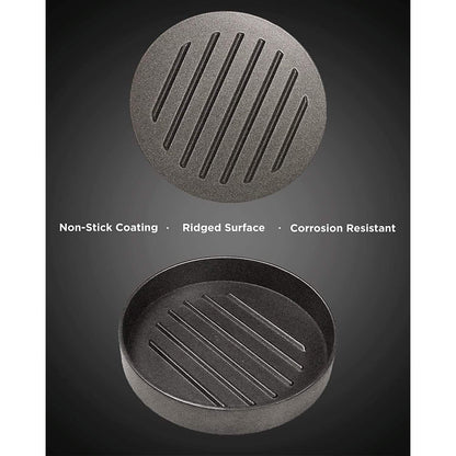 Non-Stick Aluminum Hamburger Press Patty Maker BBQ Burger Mold “Dad Grill Boss” DailySale