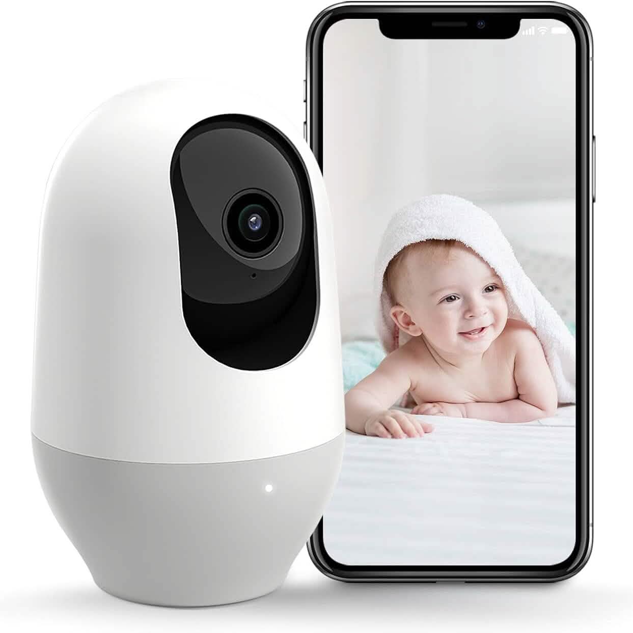 nooie 1080P Home Security Camera, Motion Tracking, Super IR Night Vision, Works with Alexa, Two-Way Audio, Motion & Sound Detection  (Refurbished) DailySale