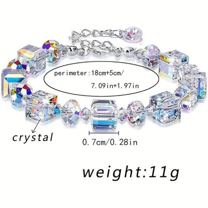 Northern Lights Artificial Crystal Bracelet 7"+ 2" Extension Chain DailySale