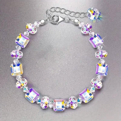 Northern Lights Artificial Crystal Bracelet 7"+ 2" Extension Chain DailySale