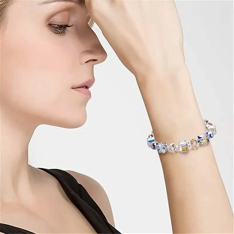 Northern Lights Artificial Crystal Bracelet 7"+ 2" Extension Chain DailySale