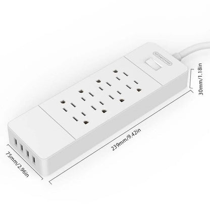 NTON Power USP US Electric Plug 8 AC Power Outlet with USB Charger DailySale