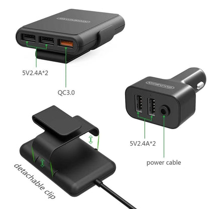 NTONPOWER 5 USB Ports Car Charger with 1.8 Extension Cable DailySale
