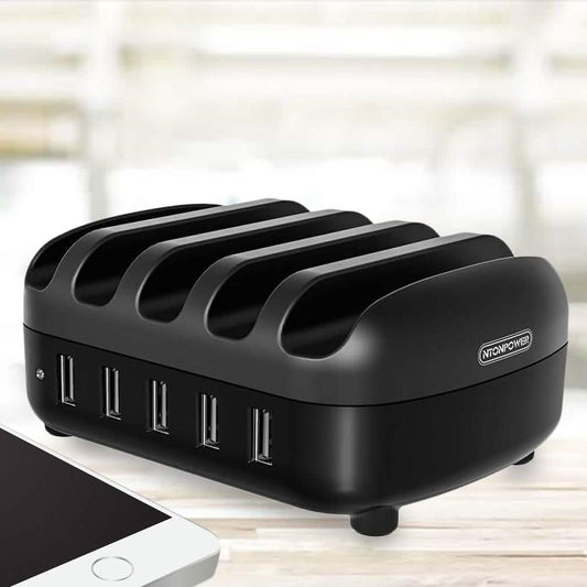 NTONPOWER Smartphone Charging Station 5 USB Ports Dock & Organizer DailySale