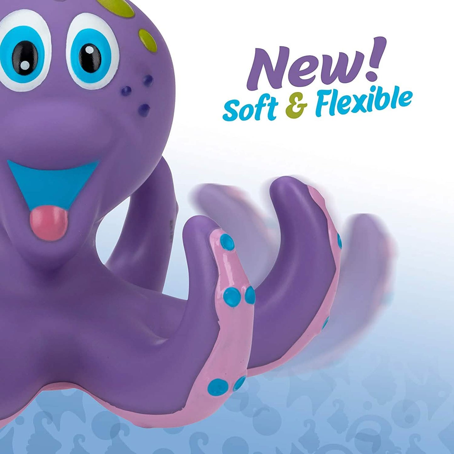 Nuby Floating Purple Octopus with 3 Hoopla Rings Interactive Bath Toy DailySale