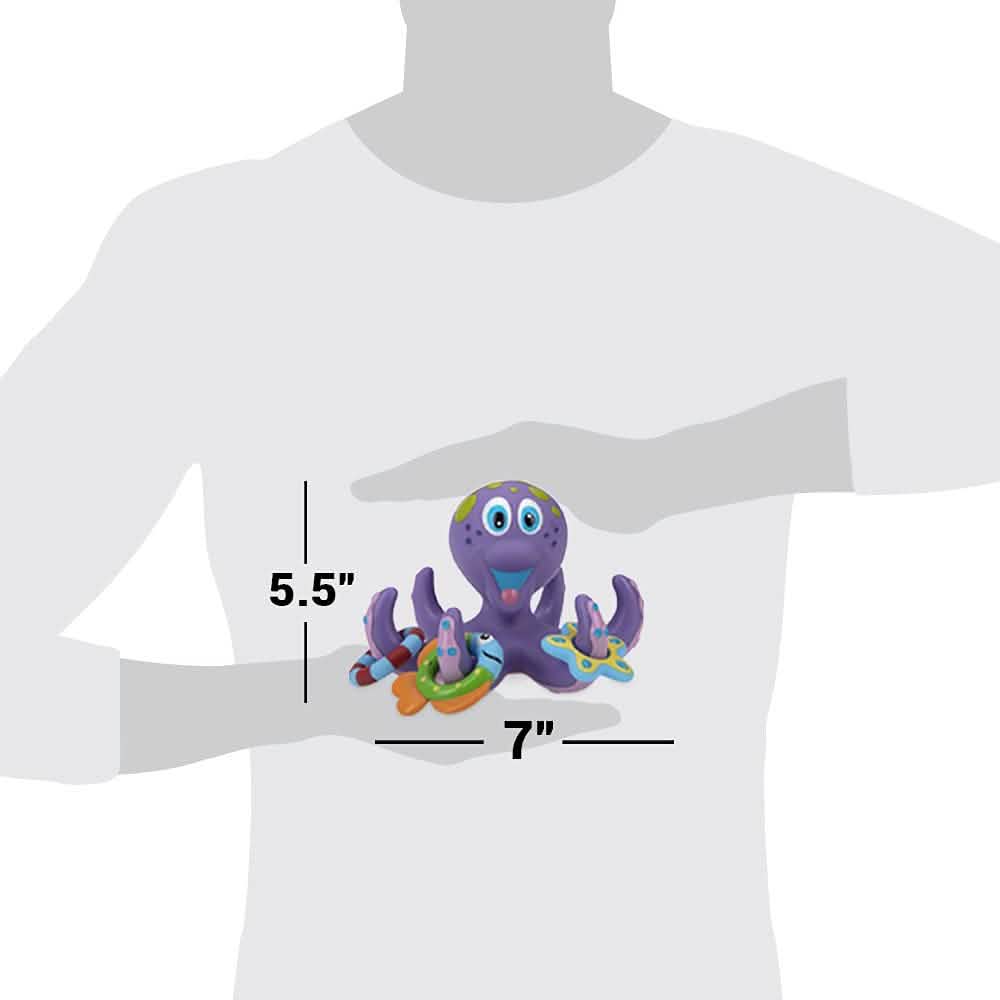 Nuby Floating Purple Octopus with 3 Hoopla Rings Interactive Bath Toy DailySale