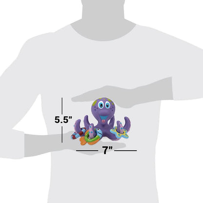 Nuby Floating Purple Octopus with 3 Hoopla Rings Interactive Bath Toy DailySale