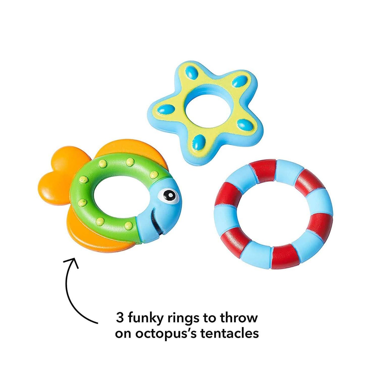 Nuby Floating Purple Octopus with 3 Hoopla Rings Interactive Bath Toy DailySale