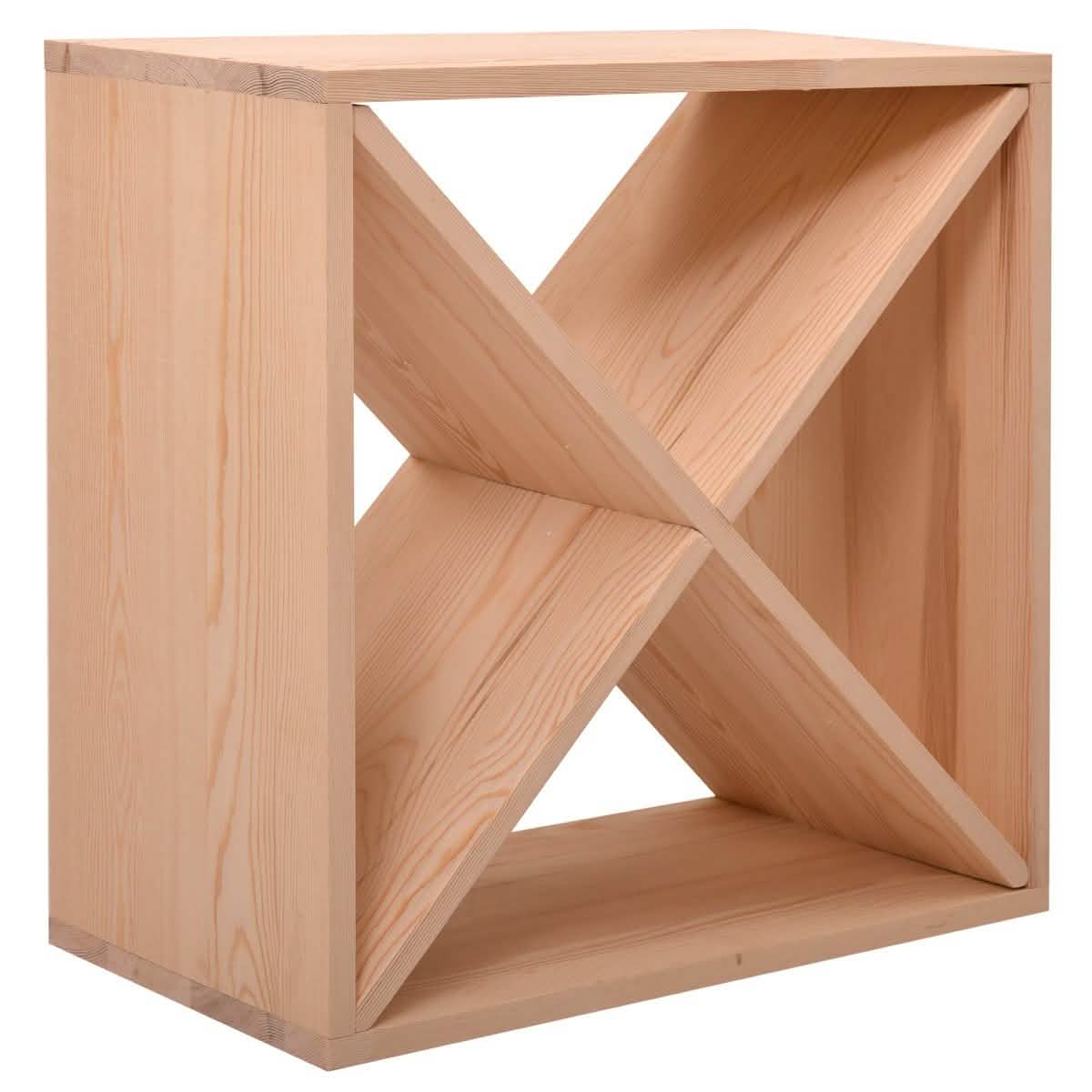 NuFazes 24 Bottles Holder Wine Rack Solid Wood Stackable Storage Cube Tabletop Champagne DailySale