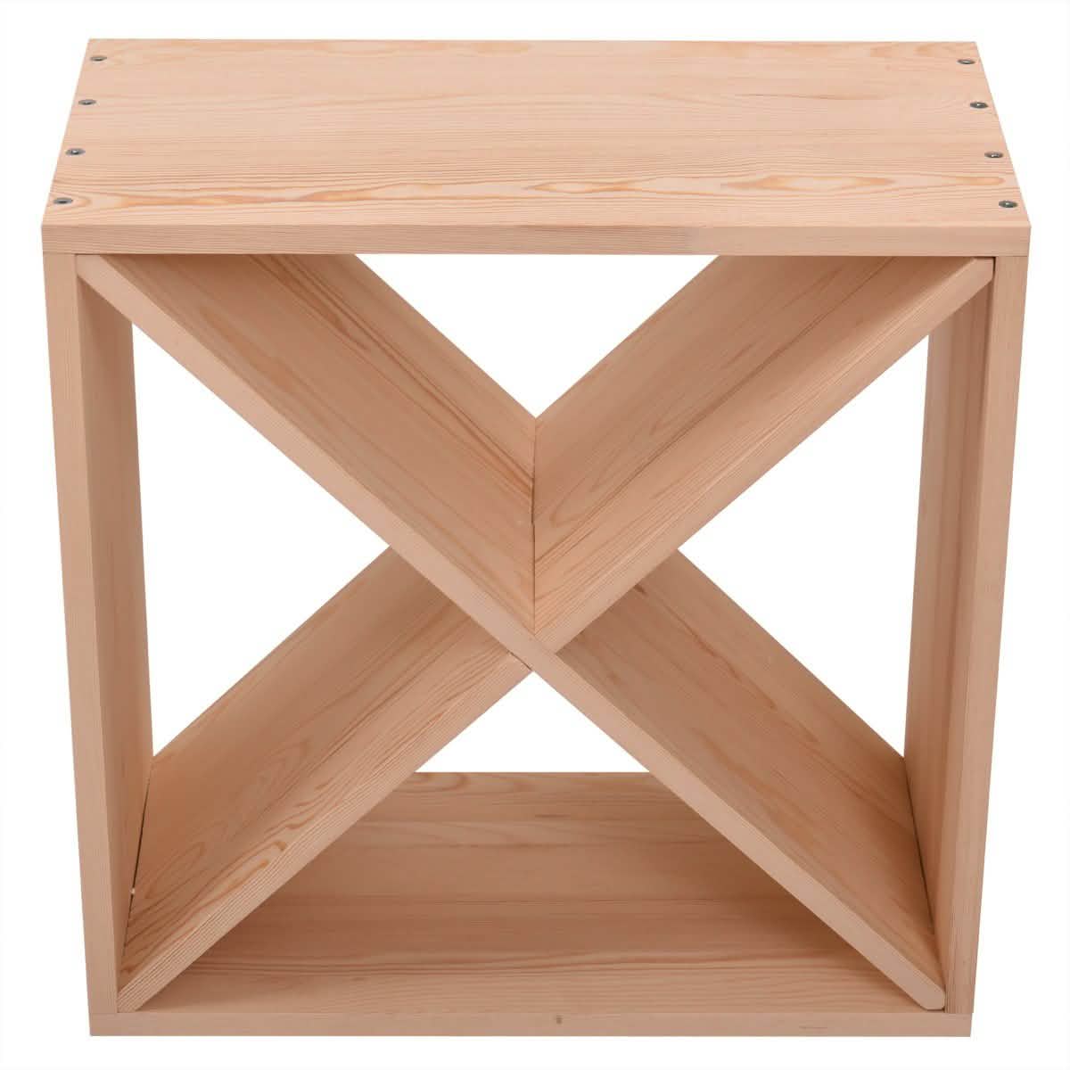 NuFazes 24 Bottles Holder Wine Rack Solid Wood Stackable Storage Cube Tabletop Champagne DailySale