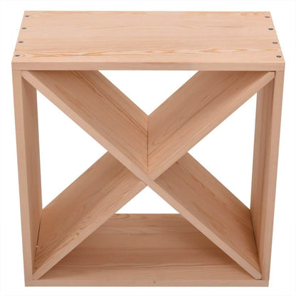 NuFazes 24 Bottles Holder Wine Rack Solid Wood Stackable Storage Cube Tabletop Champagne DailySale
