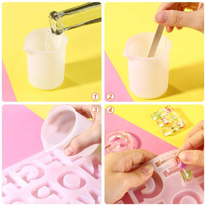 Numbers Alphabet Mold for DIY Craft Casting with Resin Decoration Fillers Set Kit DailySale
