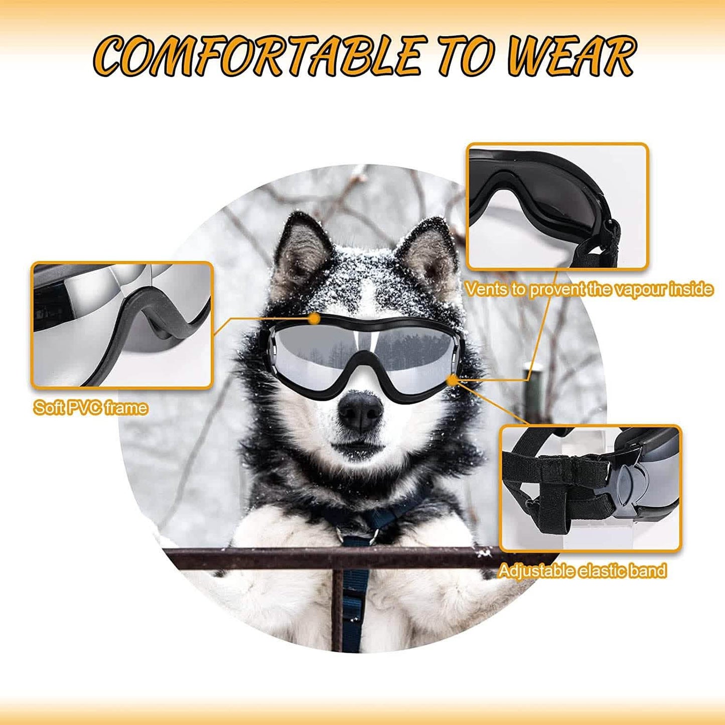 NVTED Dog Sunglasses with Adjustable Strap for Medium or Large Dog DailySale