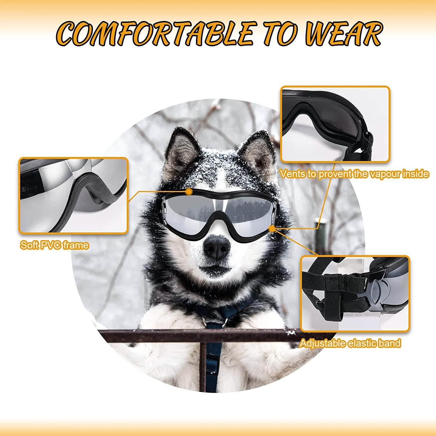 NVTED Dog Sunglasses with Adjustable Strap for Medium or Large Dog DailySale
