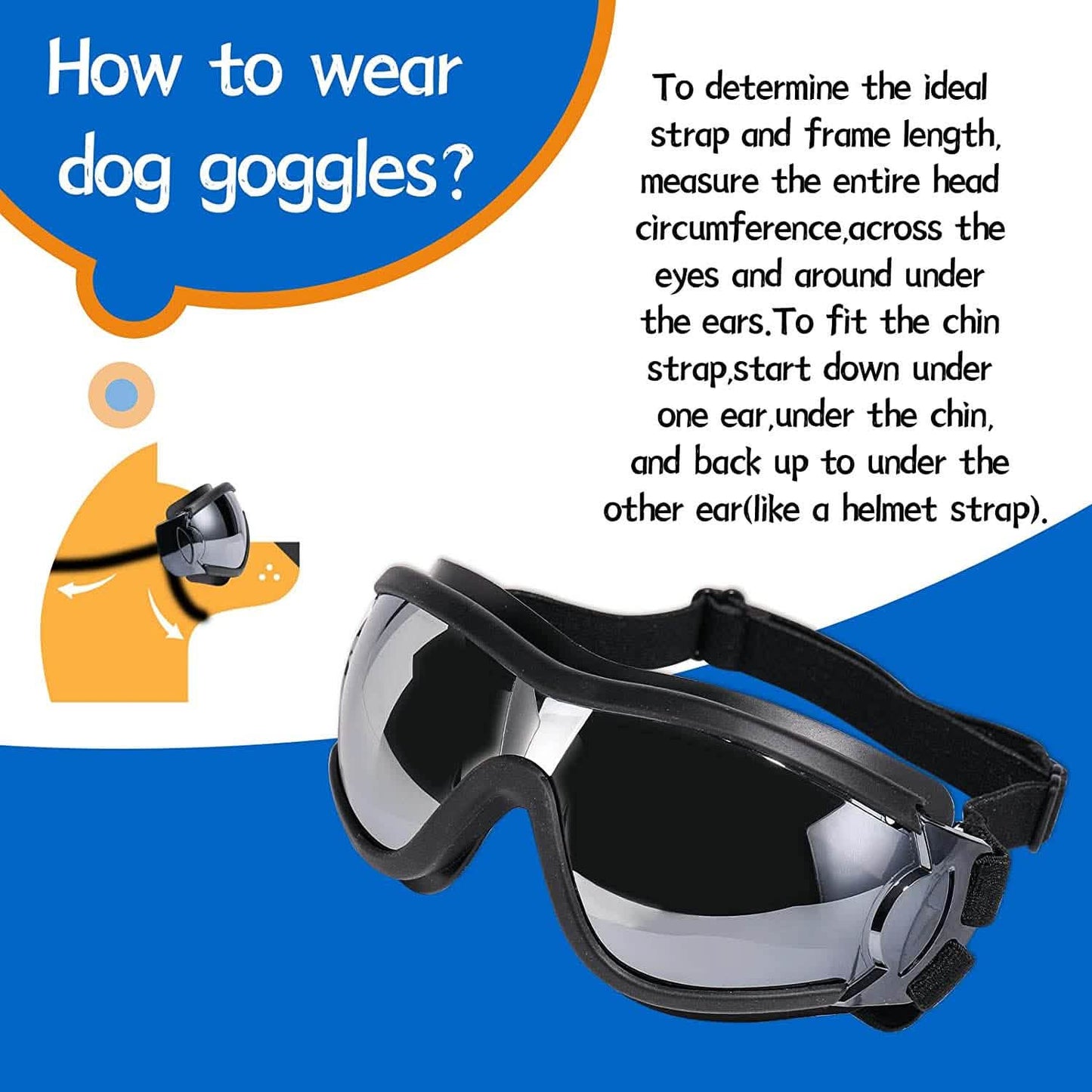 NVTED Dog Sunglasses with Adjustable Strap for Medium or Large Dog DailySale