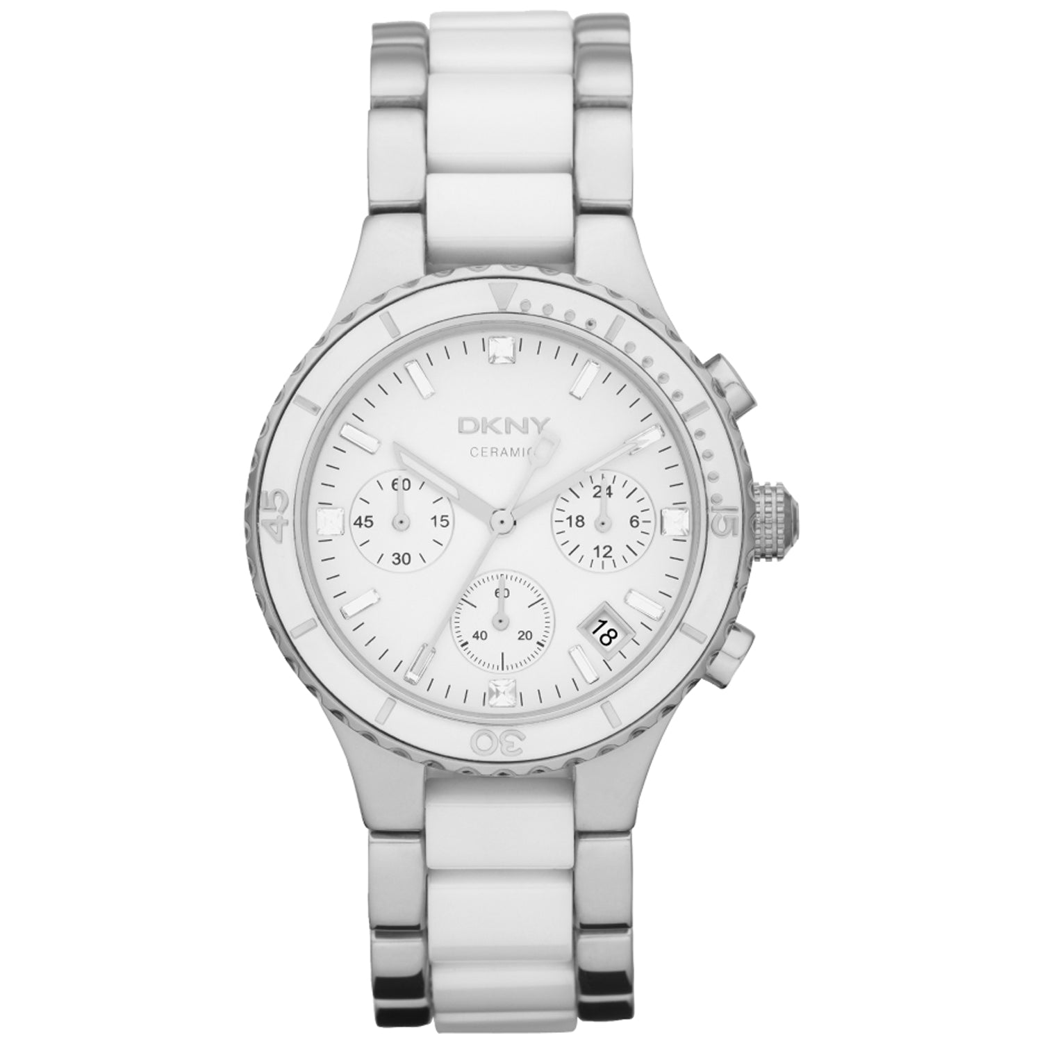 DKNY Women's Chronograph White Dial Bids.com