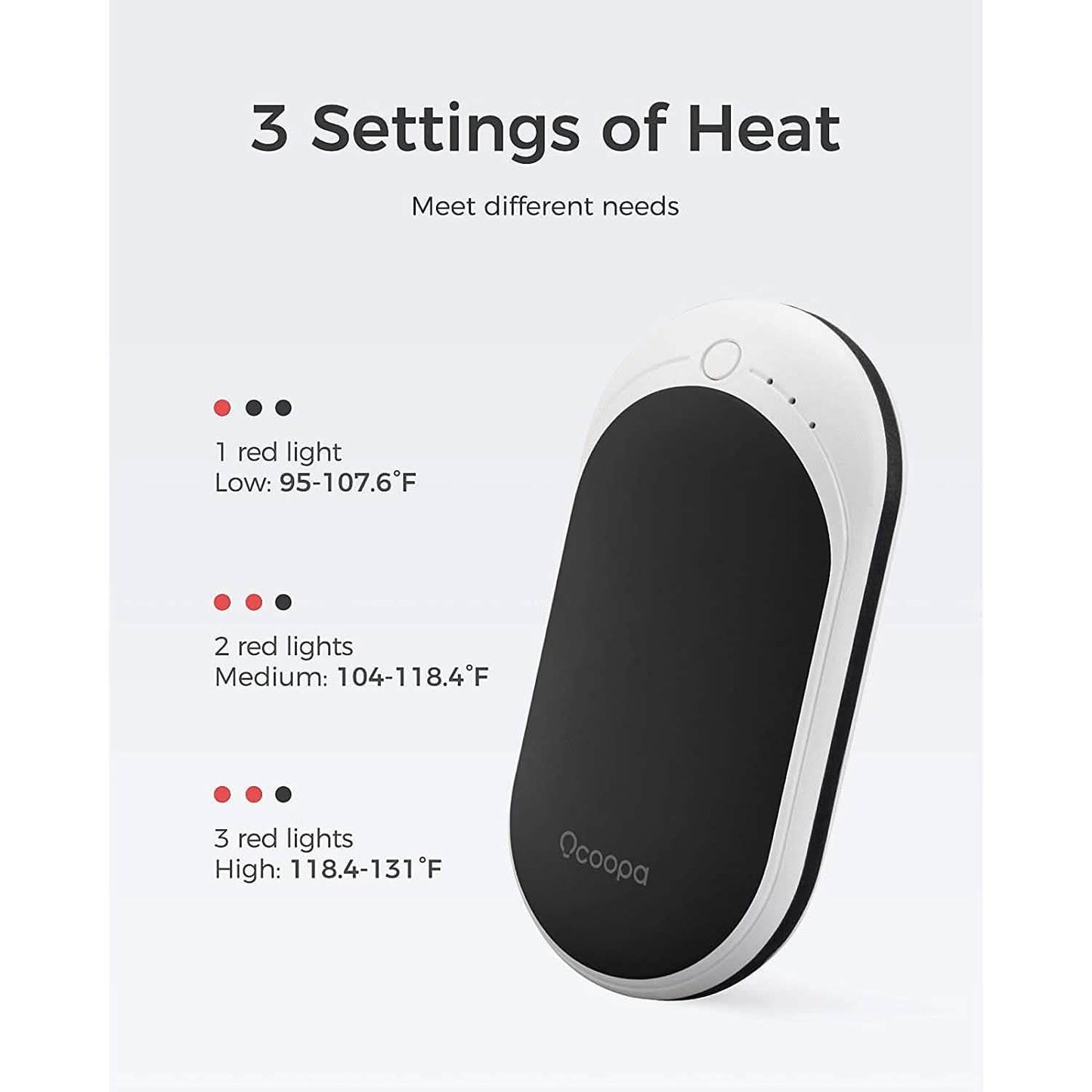 OCOOPA 5200 mAh Electric Portable Pocket Hand Warmer/Power Bank DailySale