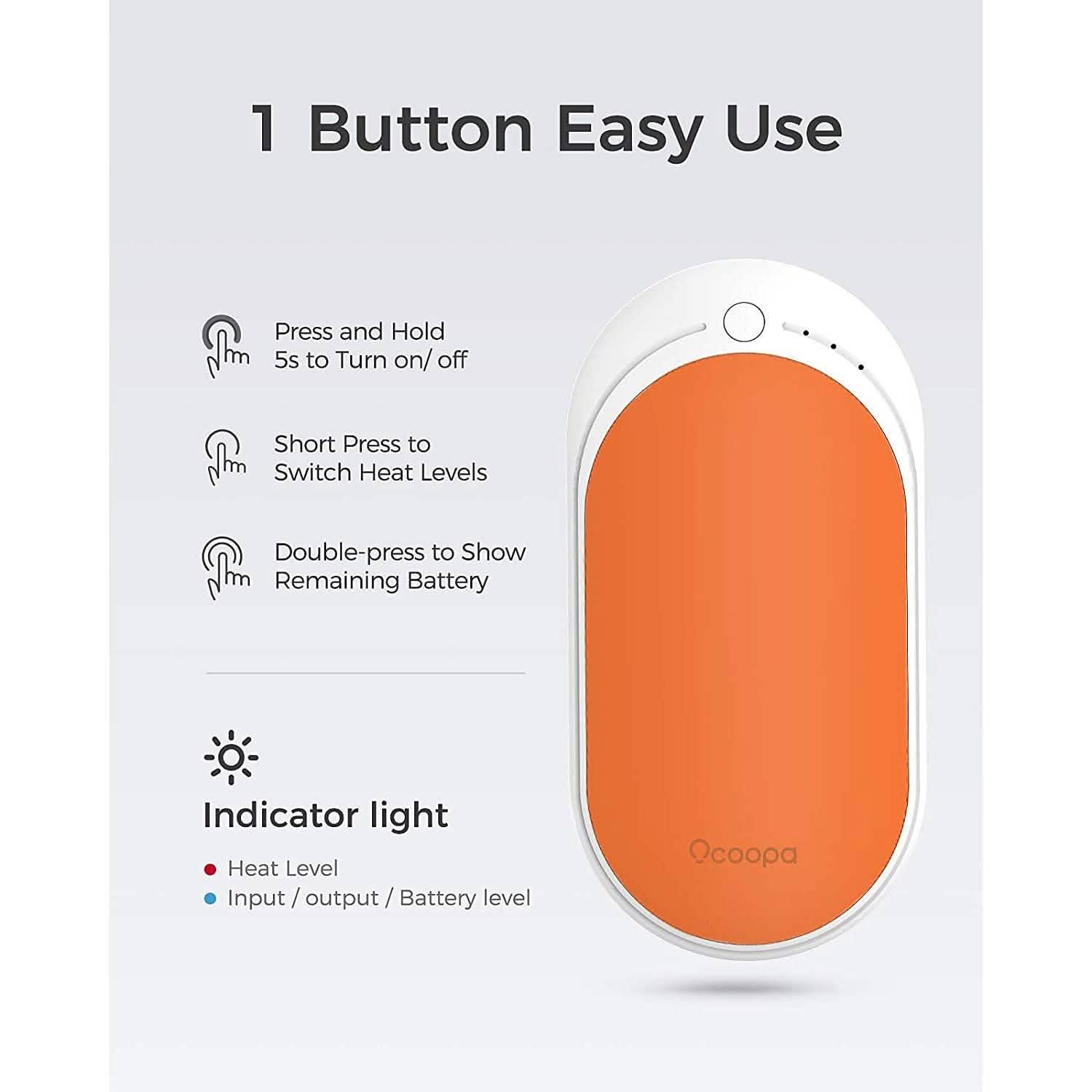 OCOOPA 5200 mAh Electric Portable Pocket Hand Warmer/Power Bank DailySale