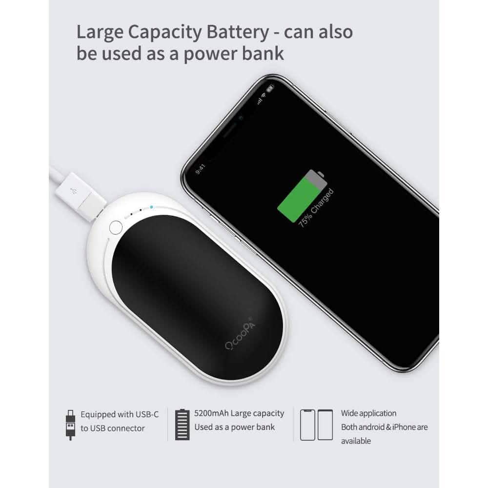 OCOOPA 5200 mAh Electric Portable Pocket Hand Warmer/Power Bank DailySale