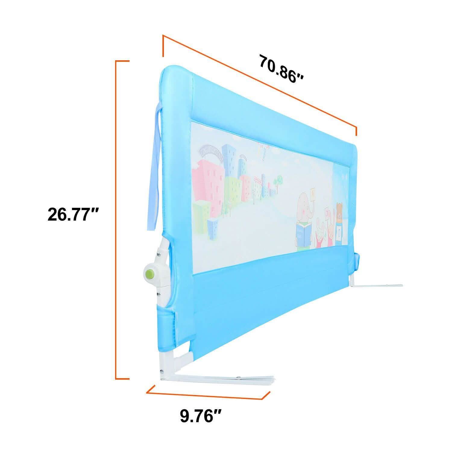 Odoland 180cm 71" Safety Bed Rail Anti Falling Guard Foldable Baby Child Toddler DailySale