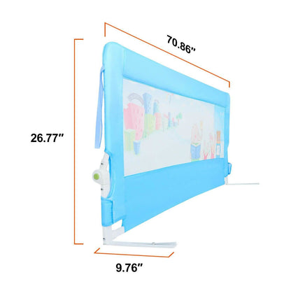Odoland 180cm 71" Safety Bed Rail Anti Falling Guard Foldable Baby Child Toddler DailySale