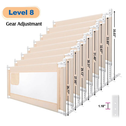 Odoland 70in Foldable Baby Toddler Safety Bed Rail Anti Falling Guard DailySale