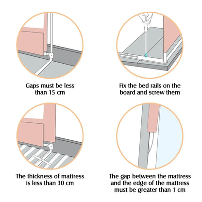 Odoland 70in Foldable Baby Toddler Safety Bed Rail Anti Falling Guard DailySale