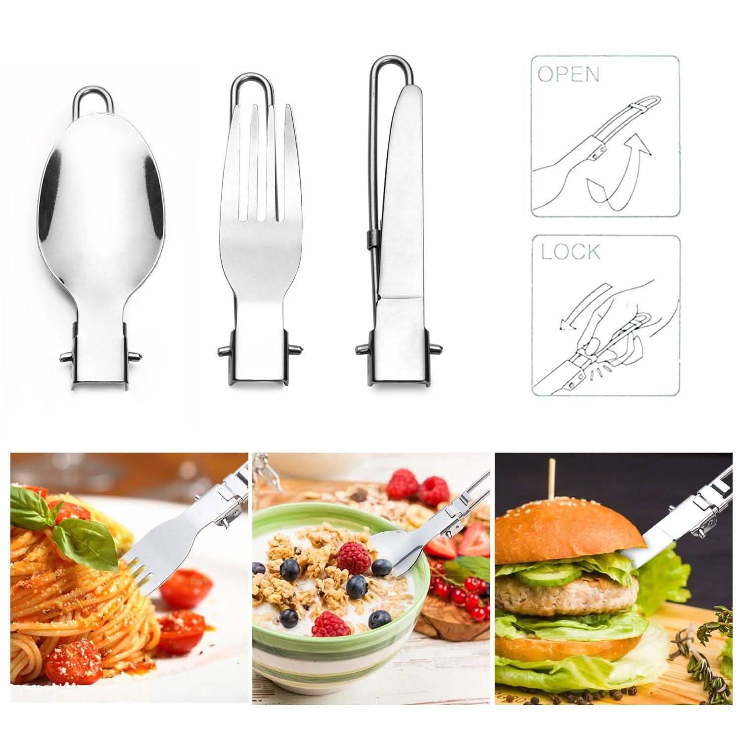 ODOLAND Camping Cookware Kit Lightweight Portable Cookware Set DailySale