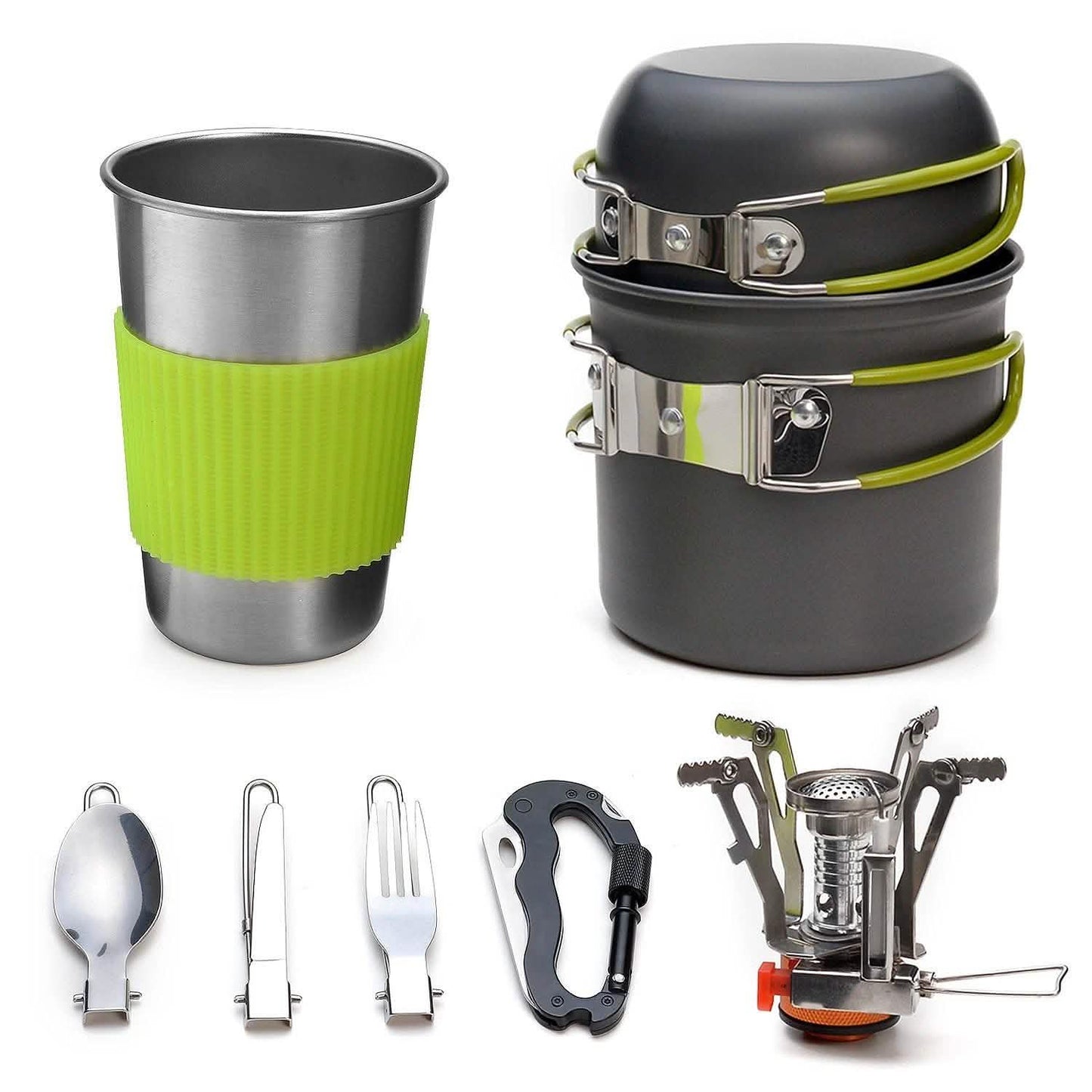 ODOLAND Camping Cookware Kit Lightweight Portable Cookware Set DailySale