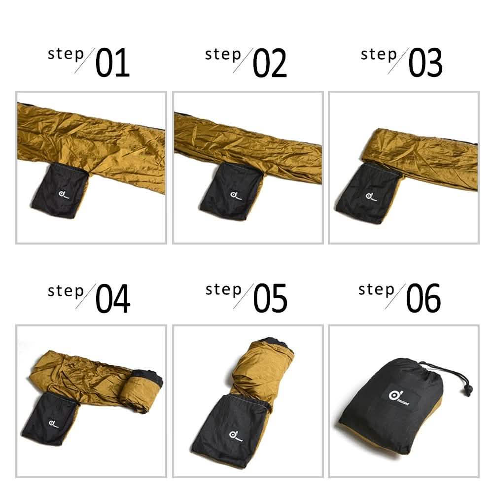 Odoland Lightweight Portable Nylon Camping Hammock and Steel Carabiners DailySale