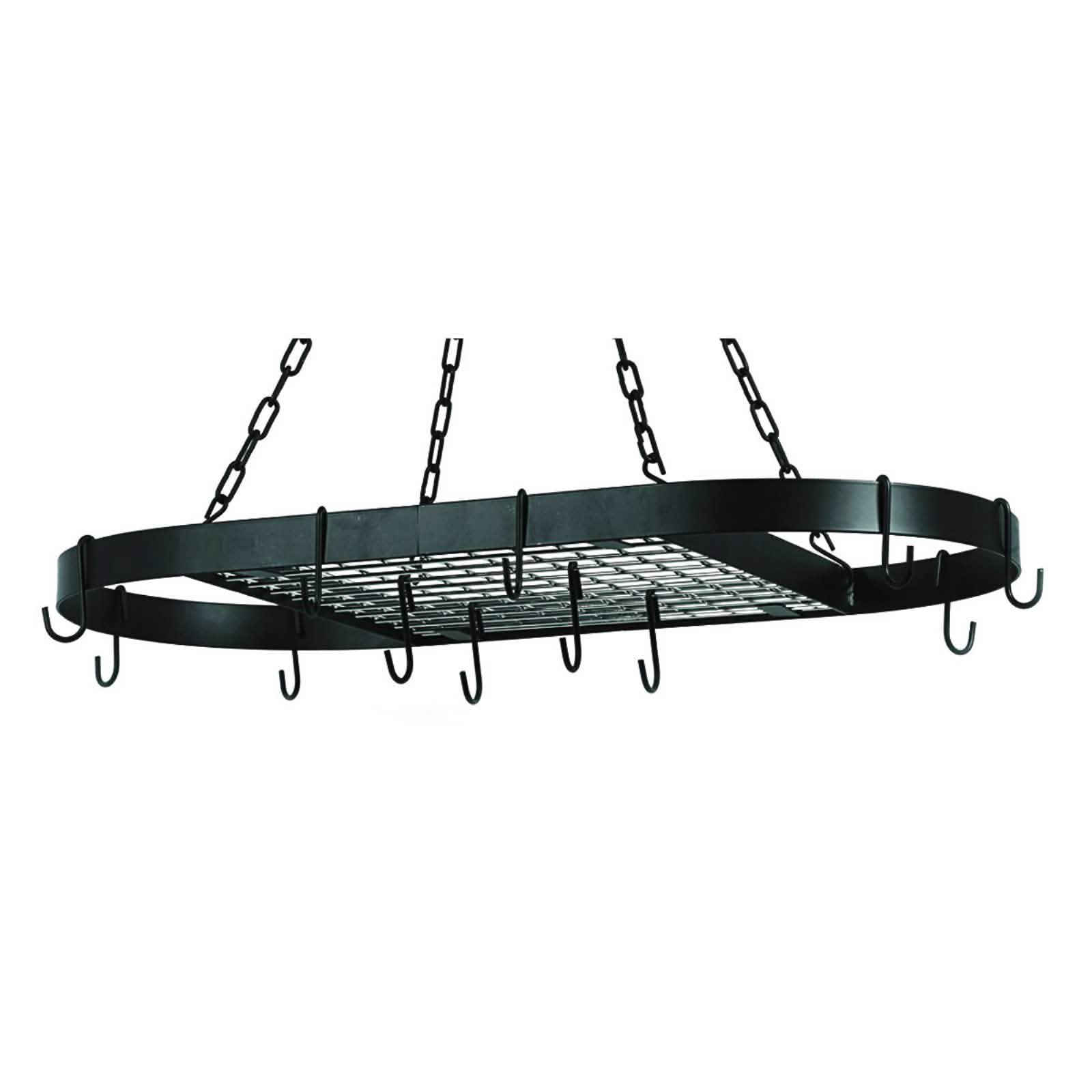 Old Dutch Oval Matte Black Hanging Pot Rack DailySale