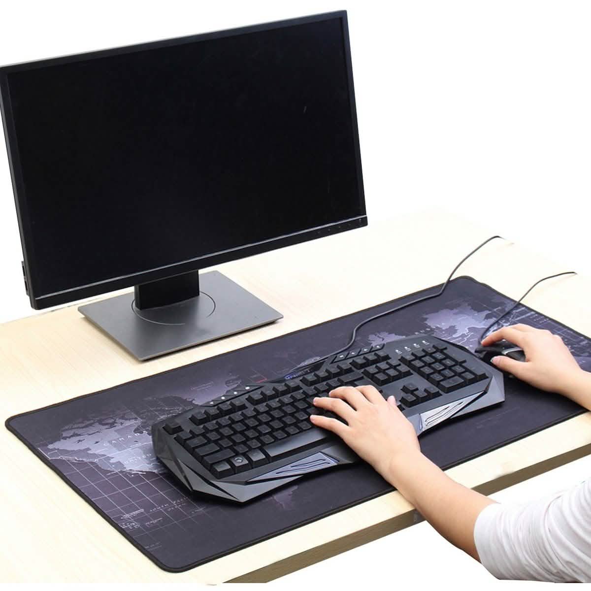 Old World Map Full Desk Coverage Gaming and Office Mousepad DailySale