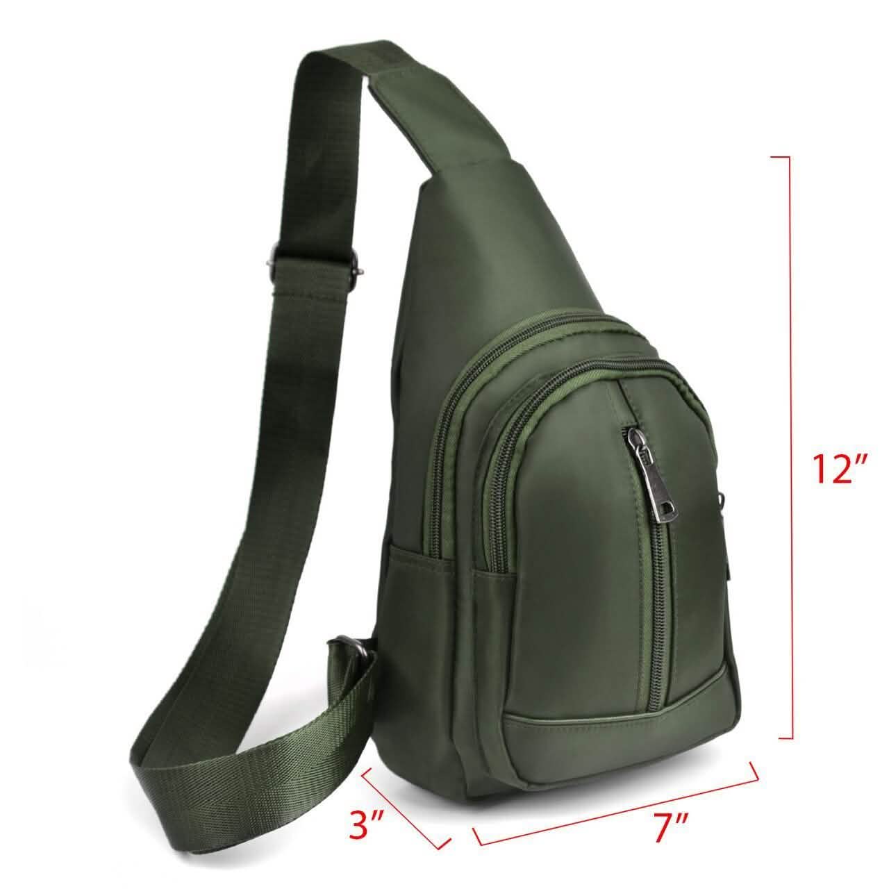 Olive Crossbody Sling Backpack with Adjustable Strap DailySale