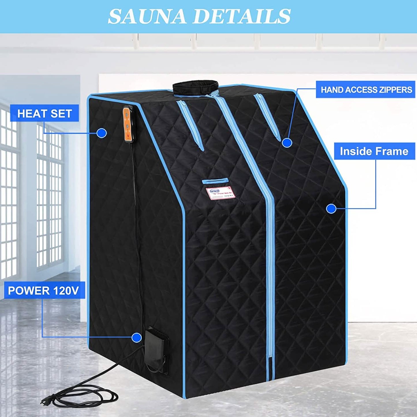 One Person Portable Full Body Sauna Tent SPA Set for Home DailySale