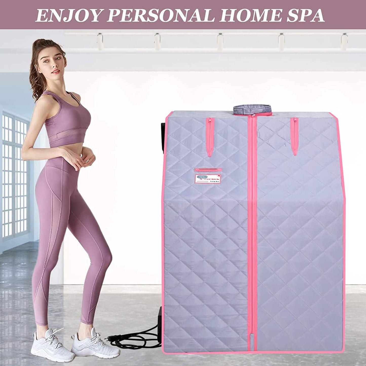 One Person Portable Full Body Sauna Tent SPA Set for Home DailySale