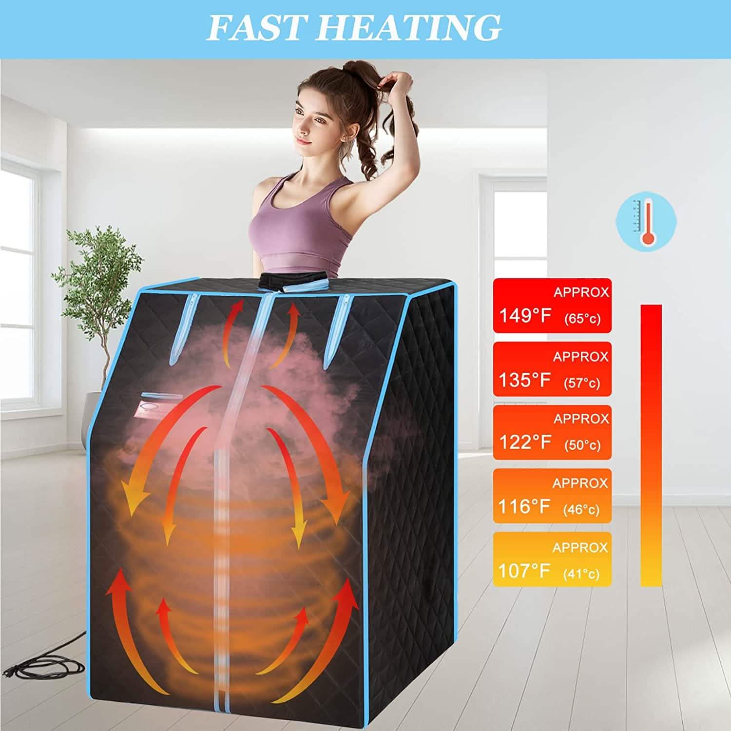 One Person Portable Full Body Sauna Tent SPA Set for Home DailySale