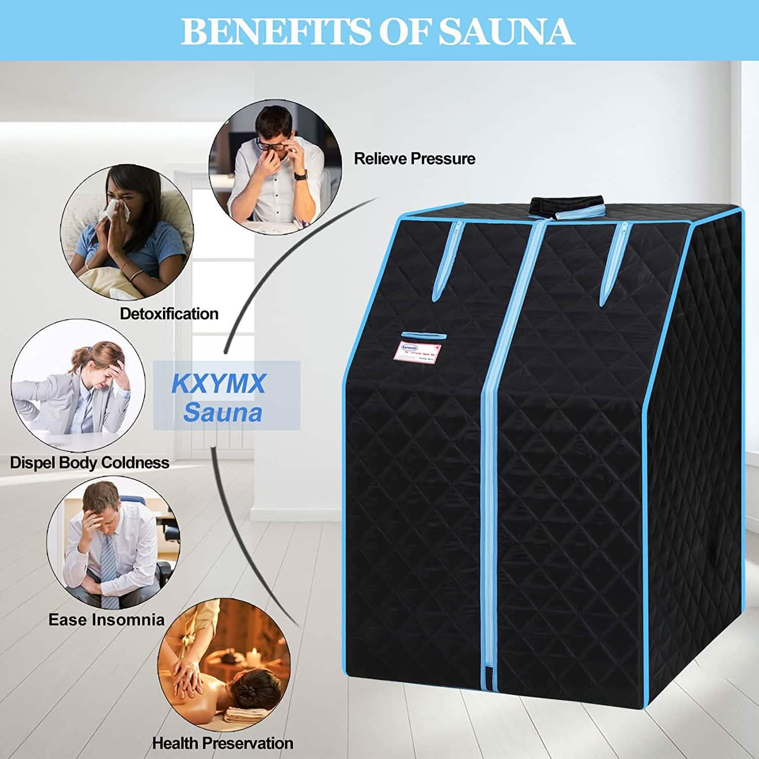 One Person Portable Full Body Sauna Tent SPA Set for Home DailySale