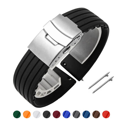 OnePlus Watch Silicone Rubber Band with Deployment Buckle BandsCo Straps