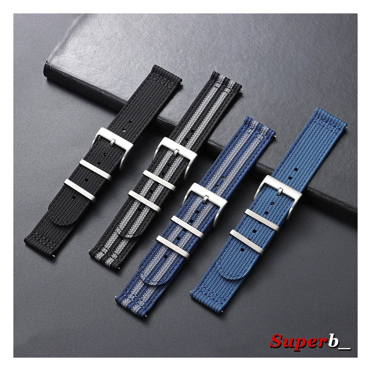 OnePlus Watch Ribbed Nylon Band, Two-Piece, Quick Release BandsCo Straps