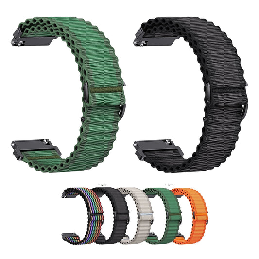 OnePlus Watch Ribbed Woven Nylon Loop Band, 5 Colors BandsCo Straps