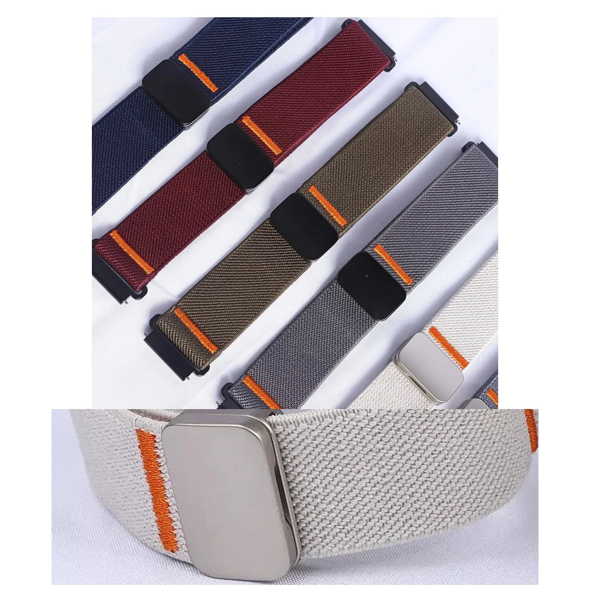 OnePlus Watch Stretch Nylon Band with Magnetic Buckle BandsCo Straps
