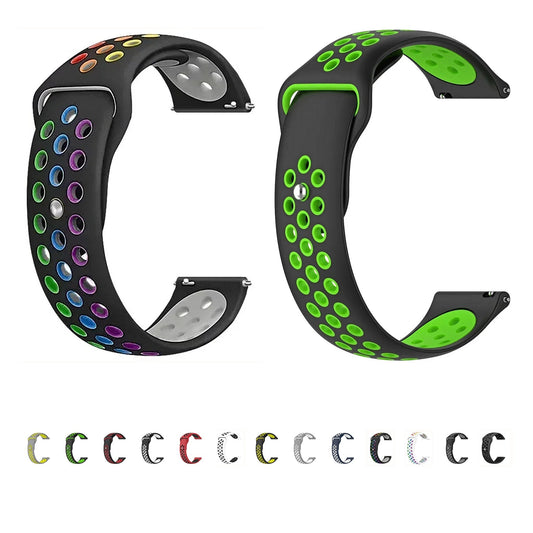 OnePlus Watch Two-Tone Perforated Silicone Band, 13 Colors BandsCo Straps