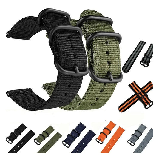 OnePlus Watch Nylon NATO-Style Two-Piece Band, Quick Release BandsCo Straps