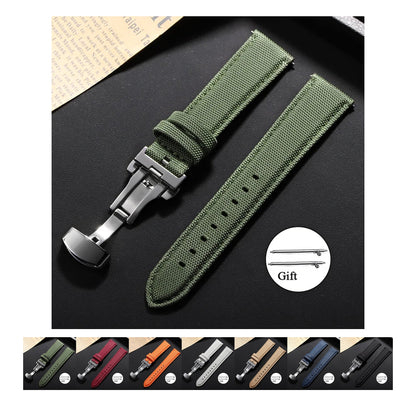 OnePlus Watch Sailcloth Nylon Band with Butterfly Buckle BandsCo Straps