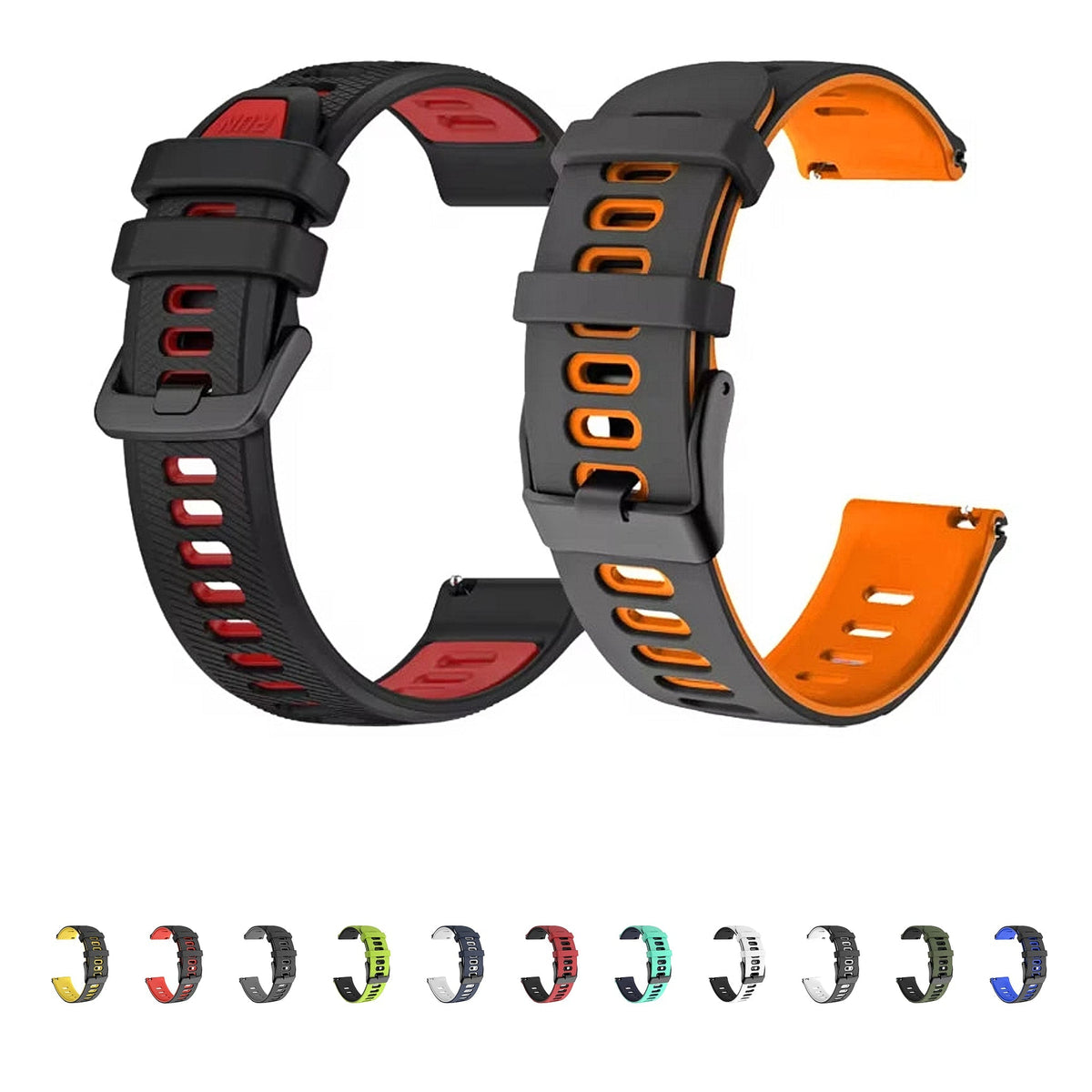 OnePlus Watch Two-Tone Silicone Band with Air Holes, Pin Buckle BandsCo Straps