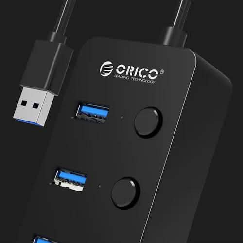 ORICO Splitter 4-Port USB 3.0 Faceup Design Hub DailySale