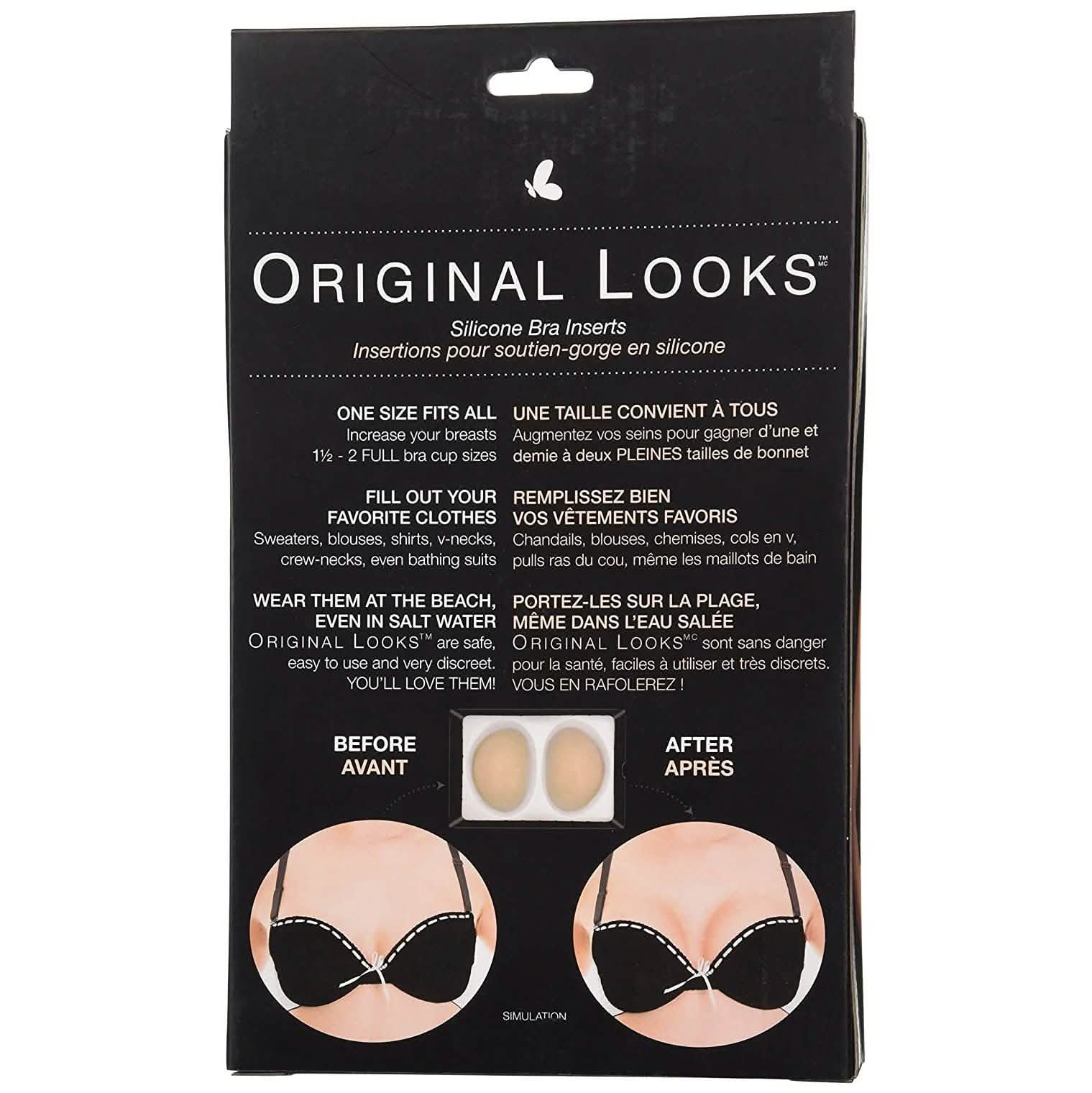 Original Looks Silicone Bra Inserts And Enhancers DailySale